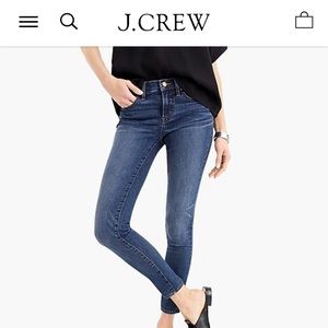 Jcrew toothpick jeans in vista wash